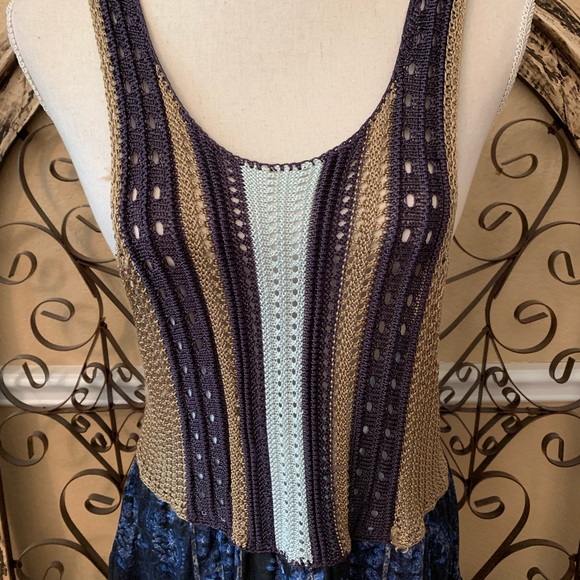 Free People Katie Blue Mini Dress - Picture 4 of 5
